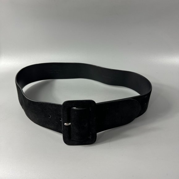 Ralph Lauren Black Label Wide Suede Waist Belt, Size M Sedgwick Belt - Suede :: Black – M.M.LaFleur main image 4